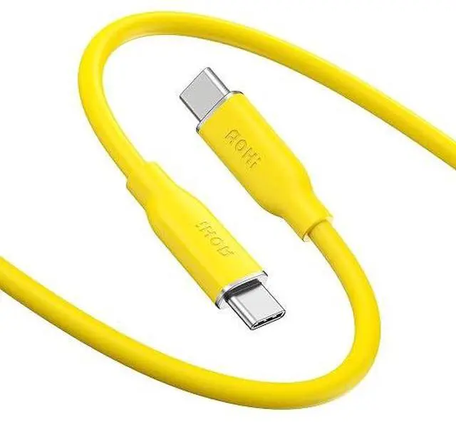 Main image of 140W USB C to USB C Cable PD 3.1 Type C Fast Charging Cable Fast Charge for MacBook Pro, iPhone 15 Pro Max Plus, iPad Pro/Air, Galaxy S23Ultra, Pixel, Switch, 3.3ft, Yellow