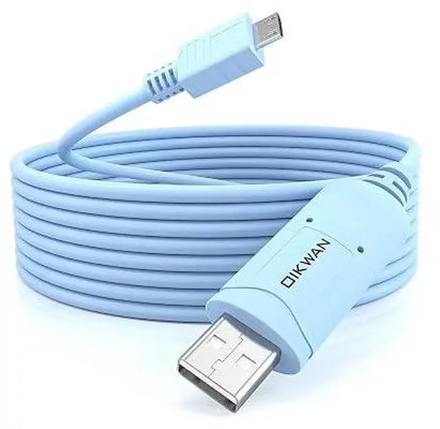 Main image of USB to Micro USB Console Cable with FTDI Chipset, RS232 Serial Port Adapter for Cisco Routers/Switches, PLC, Industrial Control Devices, Compatible with Windows/Mac/Linux (6ft/1.8m)