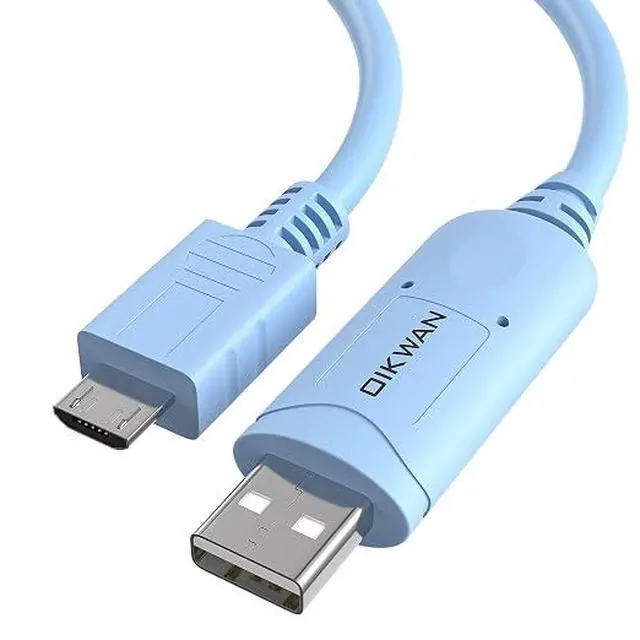 Alt view image 2 of 6 - USB to Micro USB Console Cable with FTDI Chipset, RS232 Serial Port Adapter for Cisco Routers/Switches, PLC, Industrial Control Devices, Compatible with Windows/Mac/Linux (6ft/1.8m)
