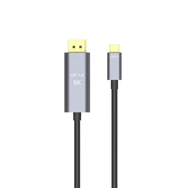 Alt view image 2 of 5 - USB-C to DisplayPort Cable with PD Charging Port 3.3FT (1M), 8K@60Hz Fiber Optic Video Cable, USB Type-C Display Adapter, Lossless Transmission
