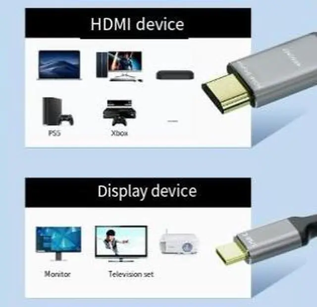 Alt view image 4 of 4 - HDMI to USB-C Cable 6.6FT (2M), 4K@60Hz Video Converter Cable with USB Power Supply, HDMI Male to USB Type-C Display Cable, HDR Support