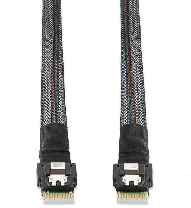 Alt view image 2 of 4 - Mini SAS SFF-8654 to SFF-8654 Cable 1.6FT (0.5M), 38-Pin Internal SAS Data Cable, 16Gbps High Speed Server Storage Cable