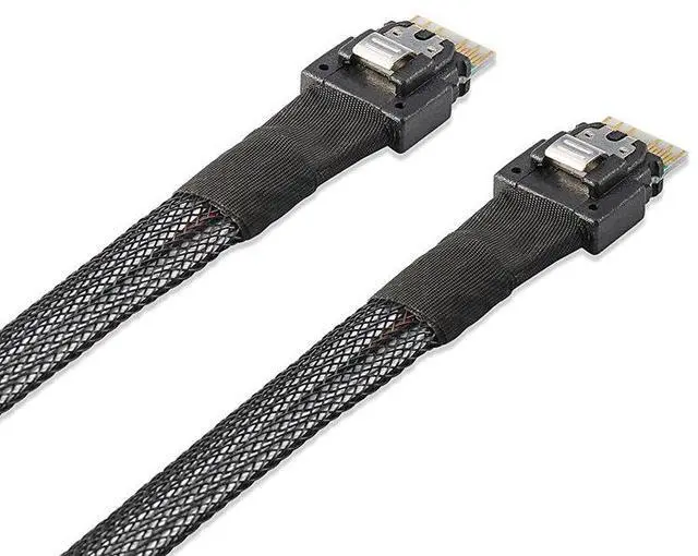 Alt view image 3 of 4 - Mini SAS SFF-8654 to SFF-8654 Cable 1.6FT (0.5M), 38-Pin Internal SAS Data Cable, 16Gbps High Speed Server Storage Cable