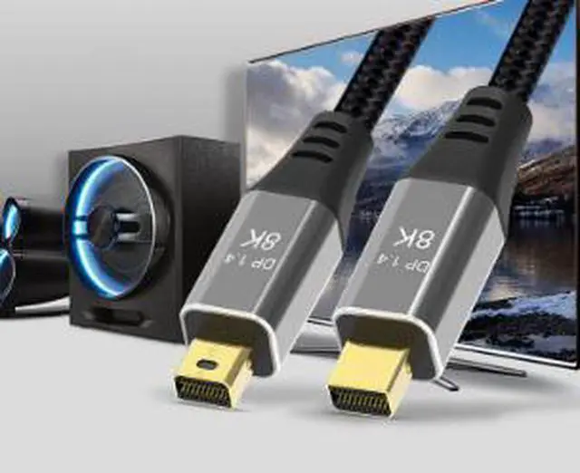 Alt view image 2 of 3 - Mini DisplayPort to Mini DisplayPort Cable 6.6FT (2M), 8K Ultra HD Video Cable, Mini DP Male to Male Cable, Audio & Video Transmission Cable for MacBook Pro