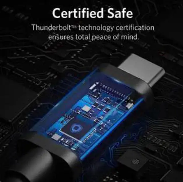 Alt view image 5 of 5 - Thunderbolt 4 Cable 2.3FT (0.7M), USB4 Type-C Cable, 40Gbps High Speed Data Transfer, 100W PD Fast Charging, 8K@60Hz Video Support