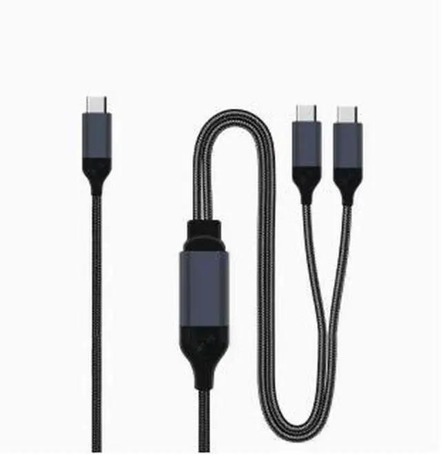 Alt view image 2 of 5 - USB-C to Dual USB-C Cable 3.9FT (1.2M), 140W PD Fast Charging Cable, Type-C 1 to 2 Split Charging Cable, Multi-Device USB-C Cable for MacBook Pro