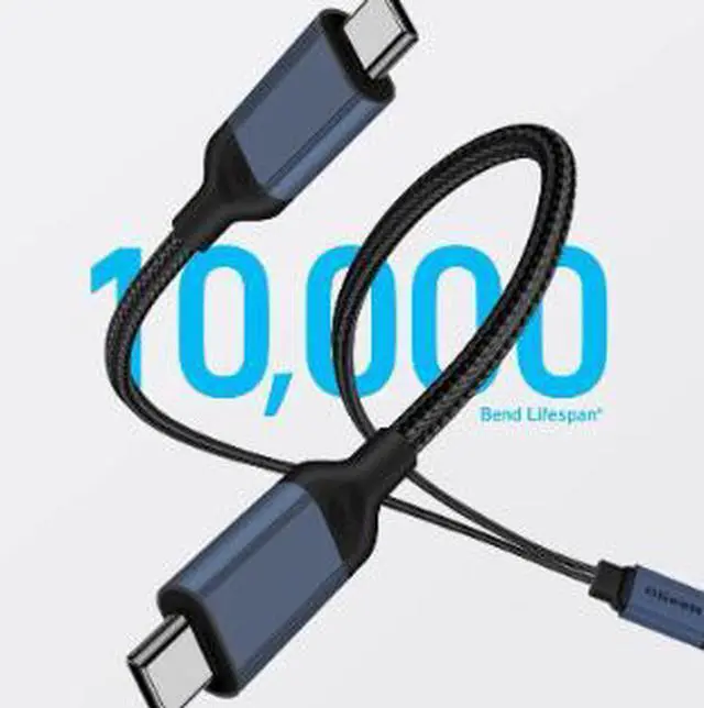Alt view image 3 of 5 - USB-C to Dual USB-C Cable 3.9FT (1.2M), 140W PD Fast Charging Cable, Type-C 1 to 2 Split Charging Cable, Multi-Device USB-C Cable for MacBook Pro