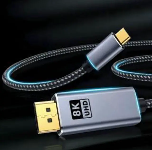 Alt view image 3 of 4 - USB-C to DisplayPort Cable 9.8FT (3M), 8K@60Hz Type-C to DP Video Cable, DisplayPort Alternate Mode Cable, High Resolution Display Adapter for Laptop