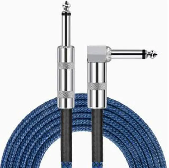 Main image of 6.35mm Audio Cable 16.4FT (5M), 1/4 Inch TS Male to Male Instrument Cable, Stereo Audio Connection Cable for Amplifier, Speaker, Mixer, Guitar, Recording & Studio Equipment Blue