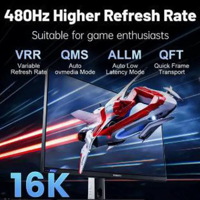 Alt view image 5 of 5 - Ultra High Speed HDMI 2.2 Cable 9.8FT (3M), 96Gbps 16K@60Hz 8K@240Hz HDMI Cable with VRR, QMS, ALLM, QFT for Gaming PC, Monitor, TV, Projector & Game Console