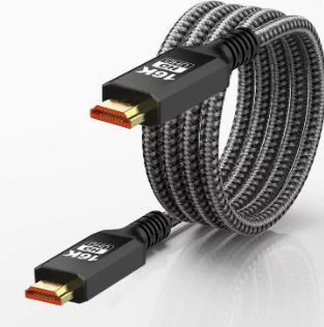 Alt view image 3 of 5 - Ultra High Speed HDMI Cable 16.4FT (5M), 8K 16K HDMI Cable with eARC, QMS, Dolby Atmos, 7.1/5.1 Channel Audio Support for PC, Laptop, TV, Monitor, Projector & Game Console