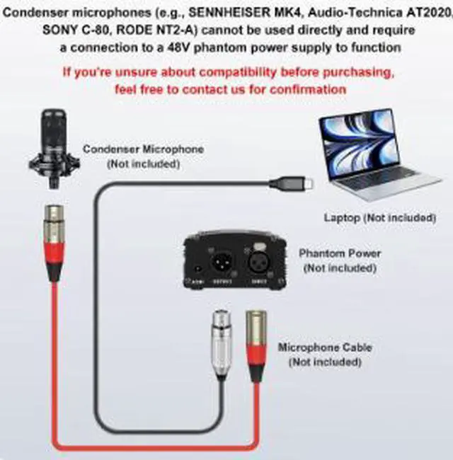 Alt view image 3 of 4 - USB-C to XLR Cable 16.4FT (5M), Type-C to XLR Male/Female Audio Cable for Microphone, Speaker, Mixer, Audio Interface & Recording Equipment