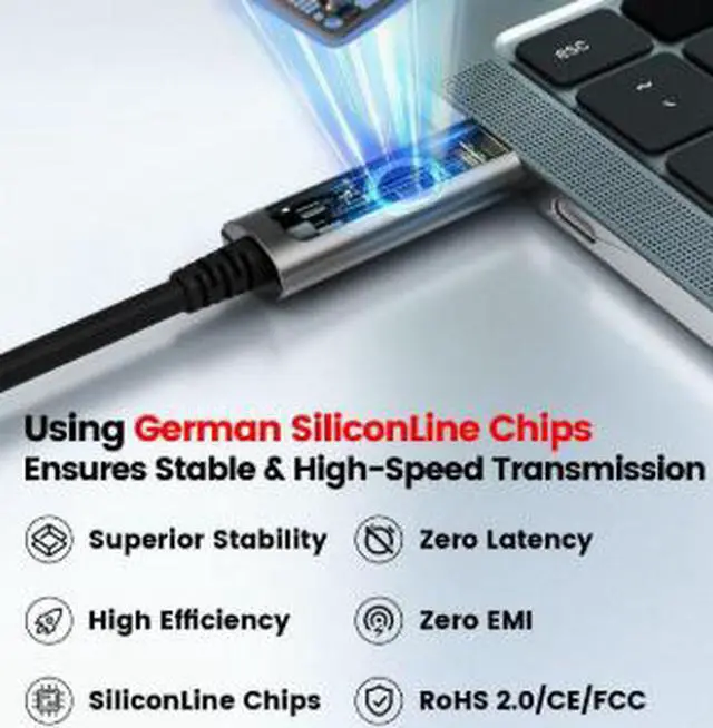 Alt view image 4 of 4 - USB-C Fiber Optic Cable 65.6FT (20M), USB 3.2 Gen 2 10Gbps Data Cable with 8K@60Hz Video Support, Long Distance Type-C Cable for Conference Camera, Monitor, Laptop & Display Devices