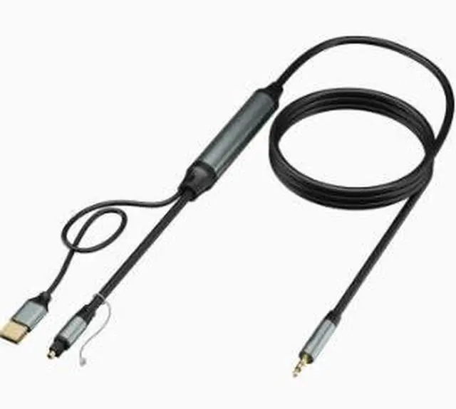 Main image of Optical Fiber to 3.5mm AUX Audio Cable 4FT (1.22M), SPDIF Digital to Analog Audio Converter Cable with DAC Chip, Gold-Plated Connector for TV, Projector, Speaker & Audio Devices