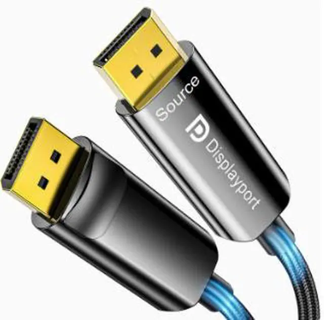 Alt view image 4 of 5 - Fiber Optic DisplayPort 1.4 Cable 32.8FT (10M), 8K Ultra HD DP Cable Supports 8K@60Hz, 4K@144Hz/165Hz, Gold-Plated Connector for Gaming PC, GPU, Monitor & Display