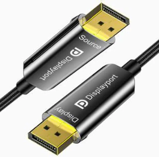 Main image of Fiber Optic DisplayPort 1.4 Cable 32.8FT (10M), 8K Ultra HD DP Cable Supports 8K@60Hz, 4K@144Hz/165Hz, Gold-Plated Connector for Gaming PC, GPU, Monitor & Display