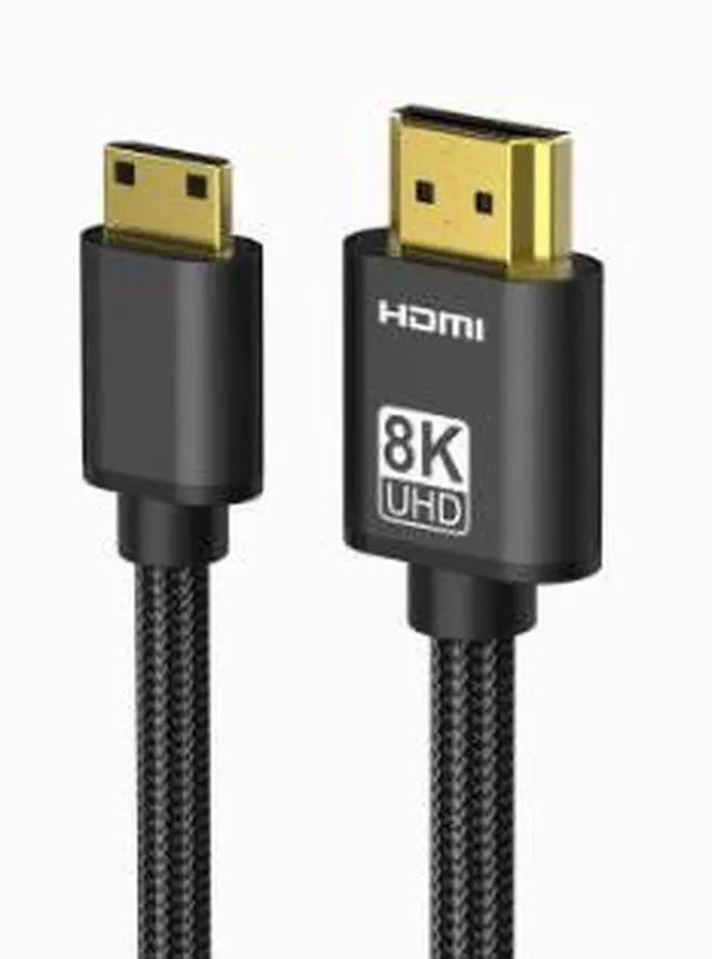 Main image of Mini HDMI to HDMI Cable 9.8FT (3M), Bidirectional High Speed 8K Ultra HD Cable for Camera, Tablet, Projector, Monitor, TV & Video Devices
