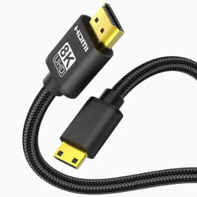 Alt view image 4 of 5 - Mini HDMI to HDMI Cable 9.8FT (3M), Bidirectional High Speed 8K Ultra HD Cable for Camera, Tablet, Projector, Monitor, TV & Video Devices