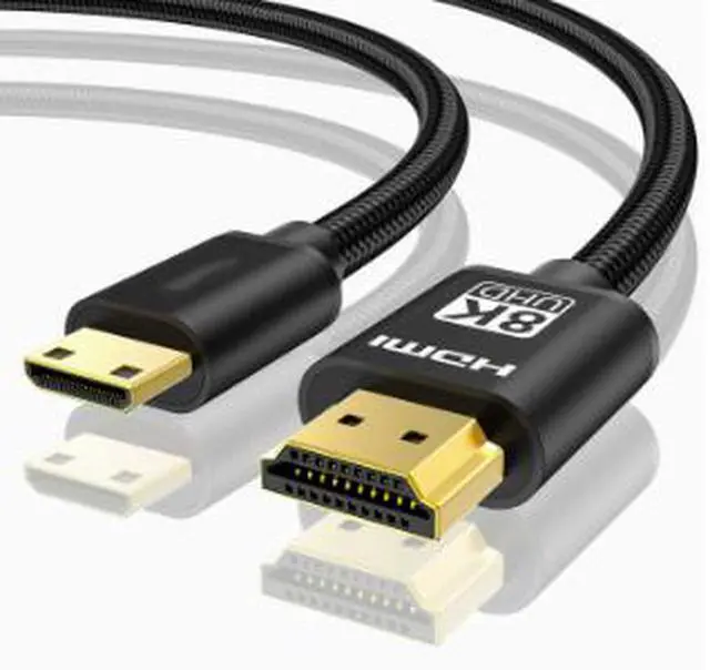 Alt view image 5 of 5 - Mini HDMI to HDMI Cable 9.8FT (3M), Bidirectional High Speed 8K Ultra HD Cable for Camera, Tablet, Projector, Monitor, TV & Video Devices
