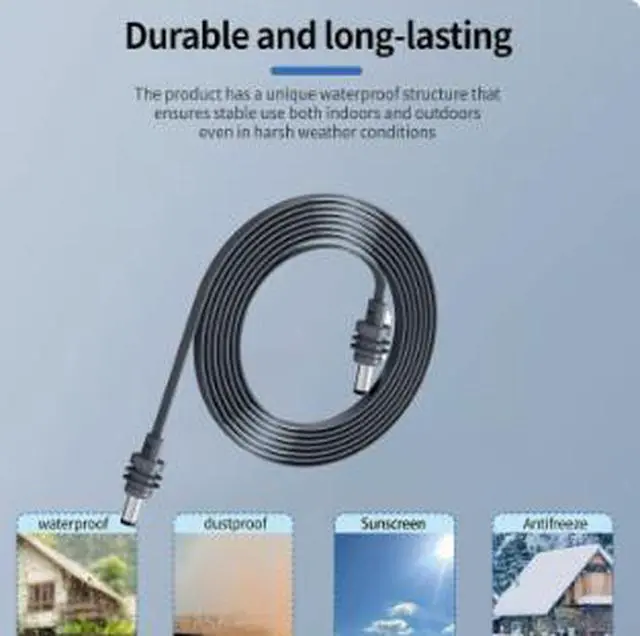 Alt view image 2 of 5 - DC to DC Power Cable 10FT (3M), 20AWG Flat Wire Waterproof Power Extension Cable with High Quality Copper Wire for Outdoor Devices, LED, Automotive & Electronics