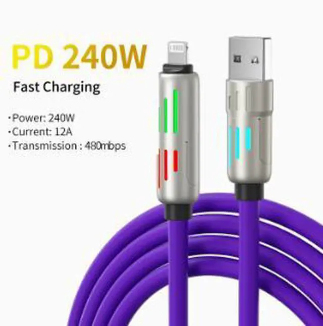 Main image of 4-in-1 Fast Charging Cable 4FT (1.2M), 240W PD Quick Charge Multi-Function USB Cable with Tinned Copper Core for iPhone, Android, USB-C Devices & More
