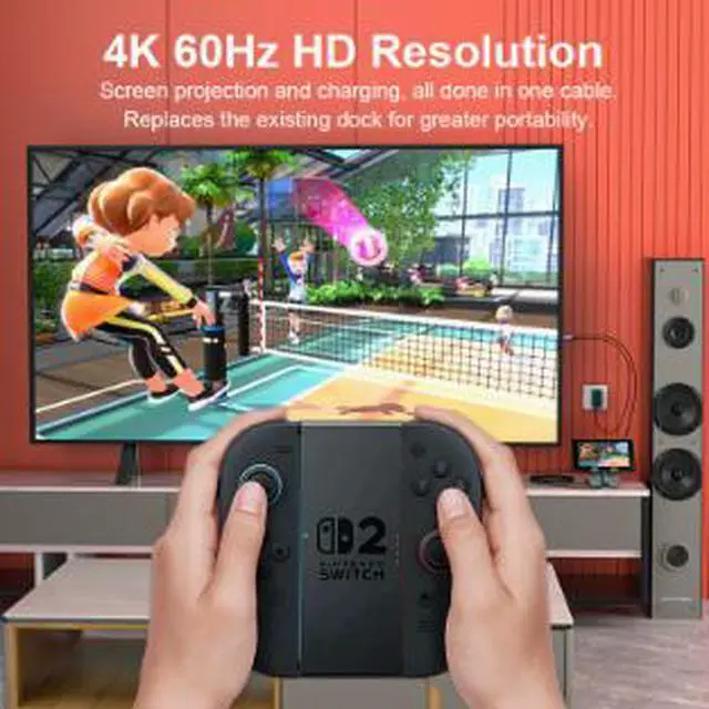 Alt view image 4 of 5 - USB-C to HDMI Adapter Cable 6.6FT (2M), 4K@60Hz Video Converter Cable with Aluminum Alloy Shell for Laptop, Phone, Tablet & Game Console