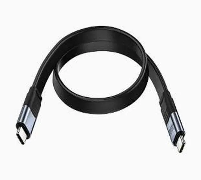 Main image of USB4 Flat USB-C Cable 1.6FT (0.5M), 40Gbps High Speed Type-C to Type-C Cable with E-Marker Chip, 240W PD Fast Charging, 8K@60Hz Video Support