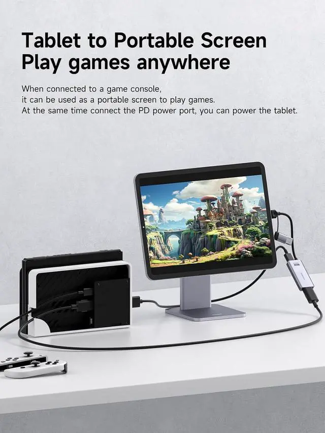 Alt view image 3 of 7 - USB3.0 Video Capture Card with 100W PD HDMI to USB/USB C 1080P HD 60fps Live and Record Video Audio Game MS2130 for Quest 3 2 Pro VR Switch2 PS4/5 Live Broadcast, Gaming, Streaming (UHC07P)