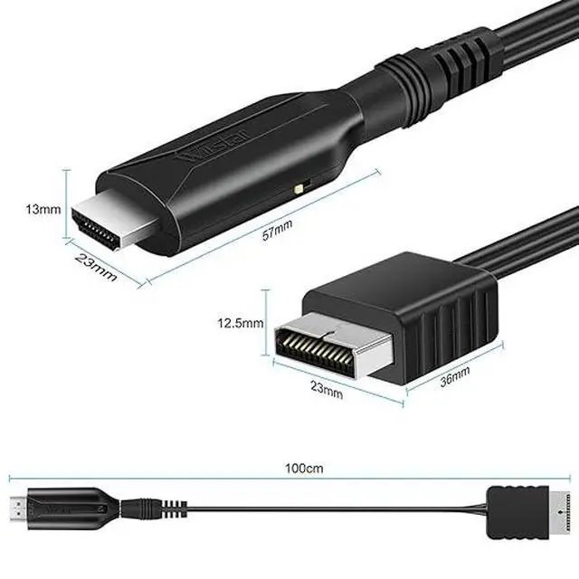 Alt view image 3 of 5 - HDMI Cable for PlayStation 2 & 1 Console (PS2 & PS1), PS1/PS2 to HDMI Converter Adapter with True RGB Signal Output for PlayStation 1 Adapter for Sony PS2 Converter
