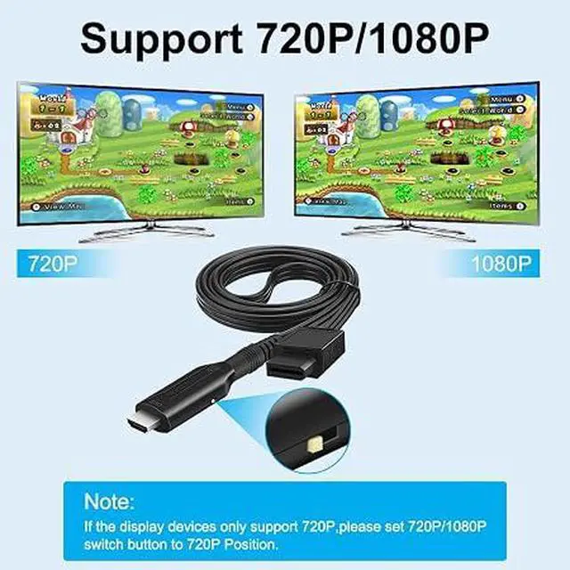 Alt view image 5 of 7 - Wii to HDMI 1M(3.2FT) Cable Converter,1080P/ 720P Wii HDMI Adapter Output Video Audio Wii HDMI Converter Supports All Wii Display Modes, NTSC .Compatible with Wii, Wii U, HDTV
