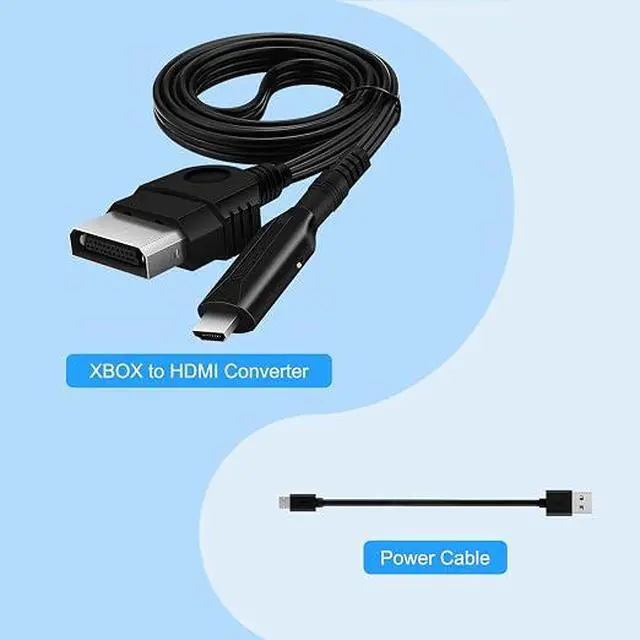 Alt view image 2 of 6 - HD Link HDMI Cable for Original Xbox to HDMI Adapter Video Audio Converter Adapter for Original Xbox Console Signal to 1080/720p Output (1M(3.2FT)
