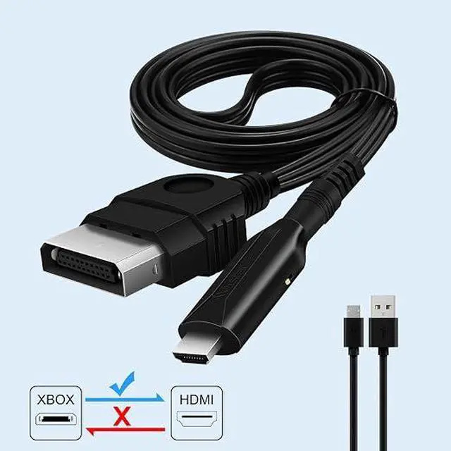 Alt view image 4 of 6 - HD Link HDMI Cable for Original Xbox to HDMI Adapter Video Audio Converter Adapter for Original Xbox Console Signal to 1080/720p Output (1M(3.2FT)