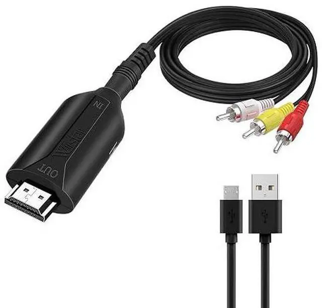 Main image of Composite AV/RCA CVBS to HDMI Cable Adapter (Male) 1080P Video Audio Converter Mini AV2HDMI Adapter Converter Box PAL/NTSC for TV/PC/ PS3/ STB/Xbox HDTV Projector