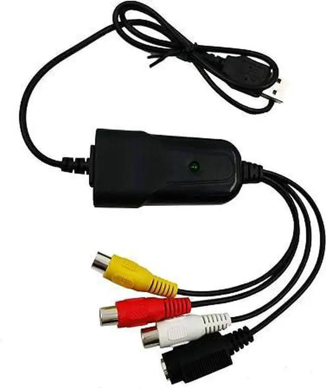Main image of Portable USB 2.0 AV/RCA Composite and S-Video Audio Video Capture Card Adapter VHS DVD