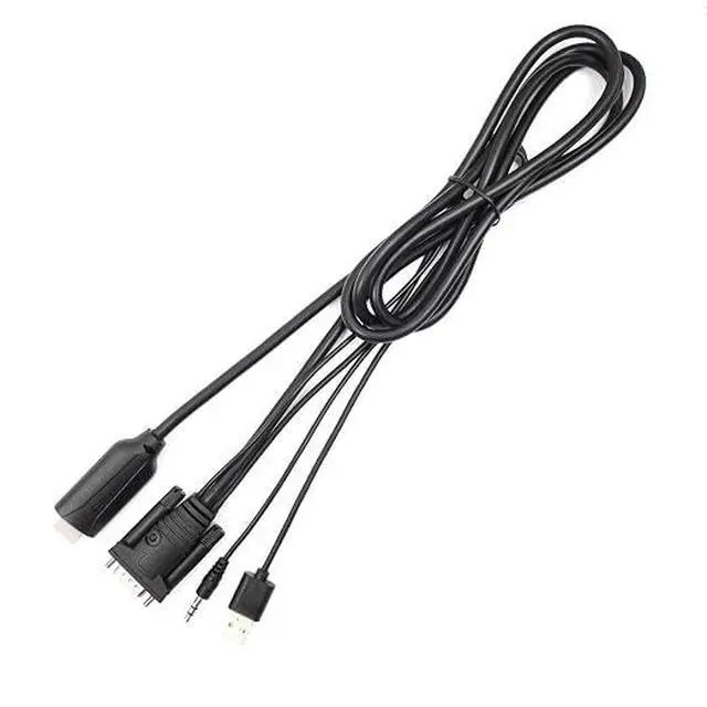 Alt view image 5 of 6 - 1.8m Male VGA to Male HDMI Converter Adapter cablewith 1080P HD Video Converter Cord with 3.5mm Audio Cable & USB Power Cable for Old PC to New TV/Monitor/Projector