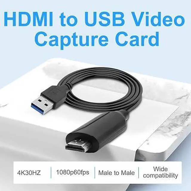 Alt view image 6 of 6 - Video Capture Cards, 4K HDMI to USB Video Capture Device, Card Game Capture Card Audio Capture Adapter, Record Video Audio Grabber for Gaming, Streaming, Teaching, Video Conference