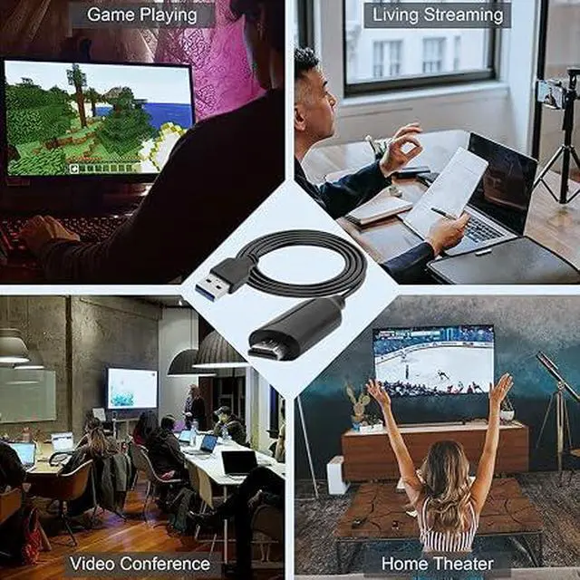 Alt view image 2 of 6 - Video Capture Cards, 4K HDMI to USB Video Capture Device, Card Game Capture Card Audio Capture Adapter, Record Video Audio Grabber for Gaming, Streaming, Teaching, Video Conference