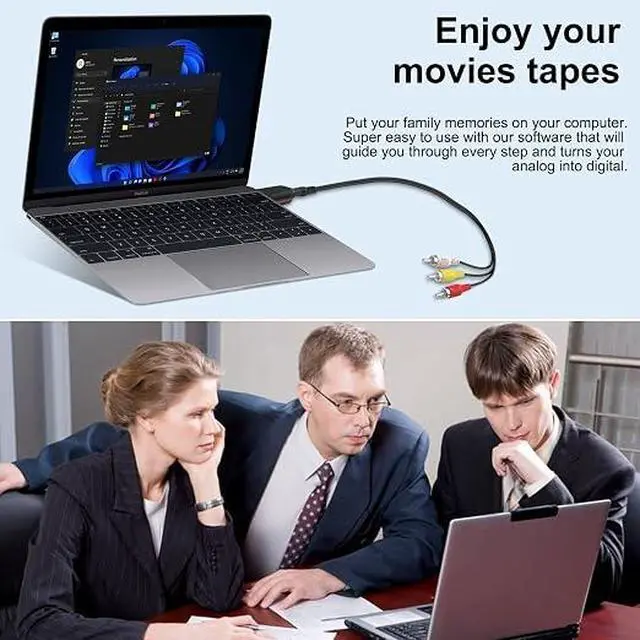 Alt view image 4 of 7 - USB Audio Video Capture Card, Video Grabber VHS VCR TV to DVD Converter Capture Card Adapter for Windows