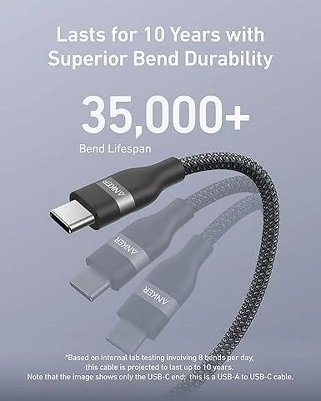 Alt view image 4 of 5 - Car Carplay Cable for iPhone 17 16 Pro Max Plus, Upcycled Braided USB A to USB C Car Charger Cord for Samsung Note20 and More (6FT, Black)