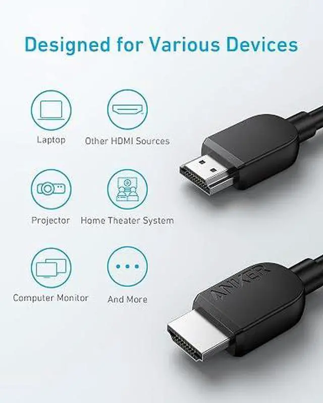 Alt view image 5 of 6 - HDMI Cable 8K@60Hz, Ultra HD 4K@120Hz HDMI Cord,48 Gbps Certified Ultra High-Speed,Compatible with PlayStation 5,Xbox,Samsung TVs,and More (6FT)