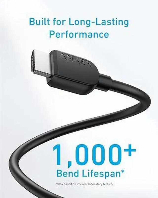 Alt view image 4 of 6 - HDMI Cable 8K@60Hz, Ultra HD 4K@120Hz HDMI Cord,48 Gbps Certified Ultra High-Speed,Compatible with PlayStation 5,Xbox,Samsung TVs,and More (6FT)