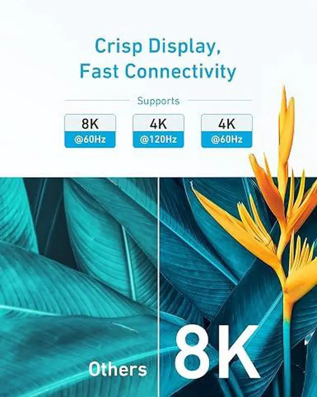 Alt view image 2 of 6 - HDMI Cable 8K@60Hz, Ultra HD 4K@120Hz HDMI Cord,48 Gbps Certified Ultra High-Speed,Compatible with PlayStation 5,Xbox,Samsung TVs,and More (6FT)