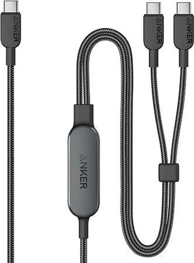 Main image of Cable,6FT 2-in-1 USB C to USB C Cable 140W Max,Fast Charging for iPhone 17/17 Pro Max/16 Series,MacBook Air/Pro,and More(Braided,Black)