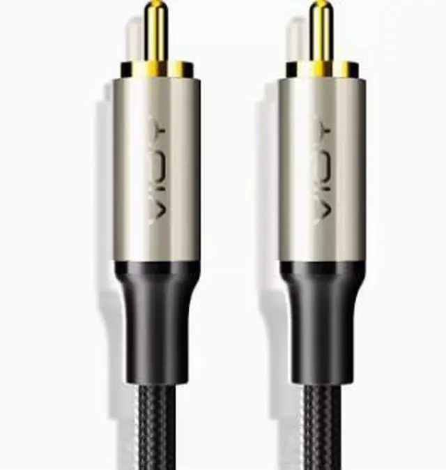 Main image of 6M Digital Coaxial Audio Cable RCA Male to Male, SPDIF Cable with 24K Gold-Plated Connectors for Subwoofer, HDTV, Amplifier, Home Theater & Car Audio