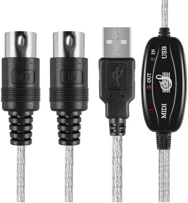 Alt view image 2 of 4 - USB To Midi Cable Adapter Converter For PC Computer Music Keyboard