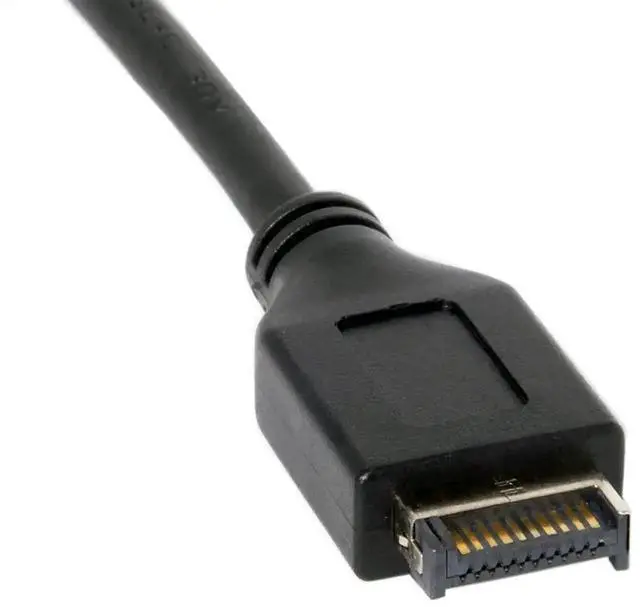 Alt view image 3 of 5 - 50cm Panel Mount CY USB 3.1 TypeE Front Panel Header Male to USB 3.0 TypeA Female Extension Cable