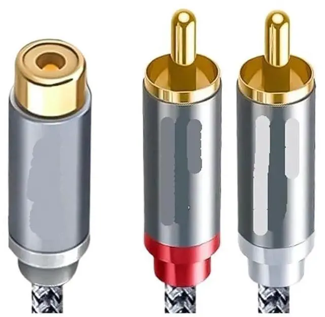 Alt view image 2 of 4 - R/CA Y Splitter Female to 2RCA Male Cable Stereo Cord for Car Subwoofer TV CD Player Home Theater(0.28m)