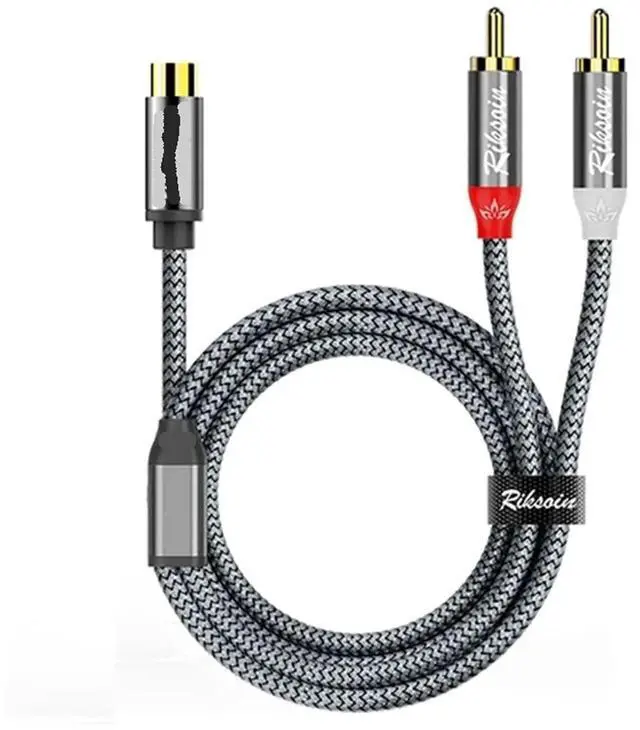 Main image of R/CA Y Splitter Female to 2RCA Male Cable Stereo Cord for Car Subwoofer TV CD Player Home Theater(0.28m)