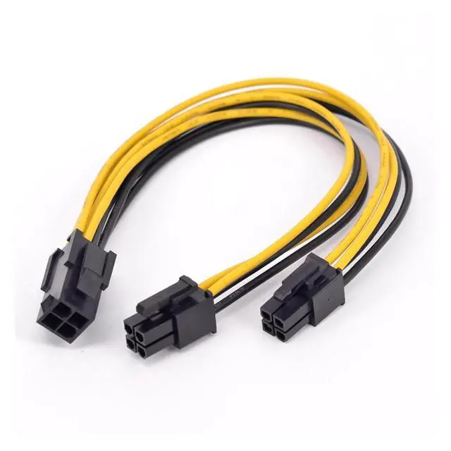Alt view image 5 of 7 - CPU 4Pin Female to 2 Ways Male Port Power Supply Cable Desktop ATX 12V P4 1 to 2 Extension Conversion EPS Cable Y Splitter