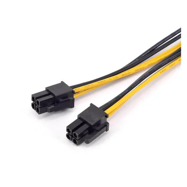 Alt view image 6 of 7 - CPU 4Pin Female to 2 Ways Male Port Power Supply Cable Desktop ATX 12V P4 1 to 2 Extension Conversion EPS Cable Y Splitter